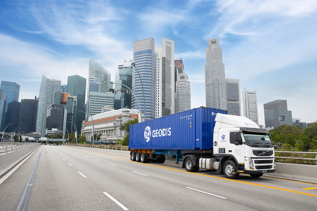 Truck in City