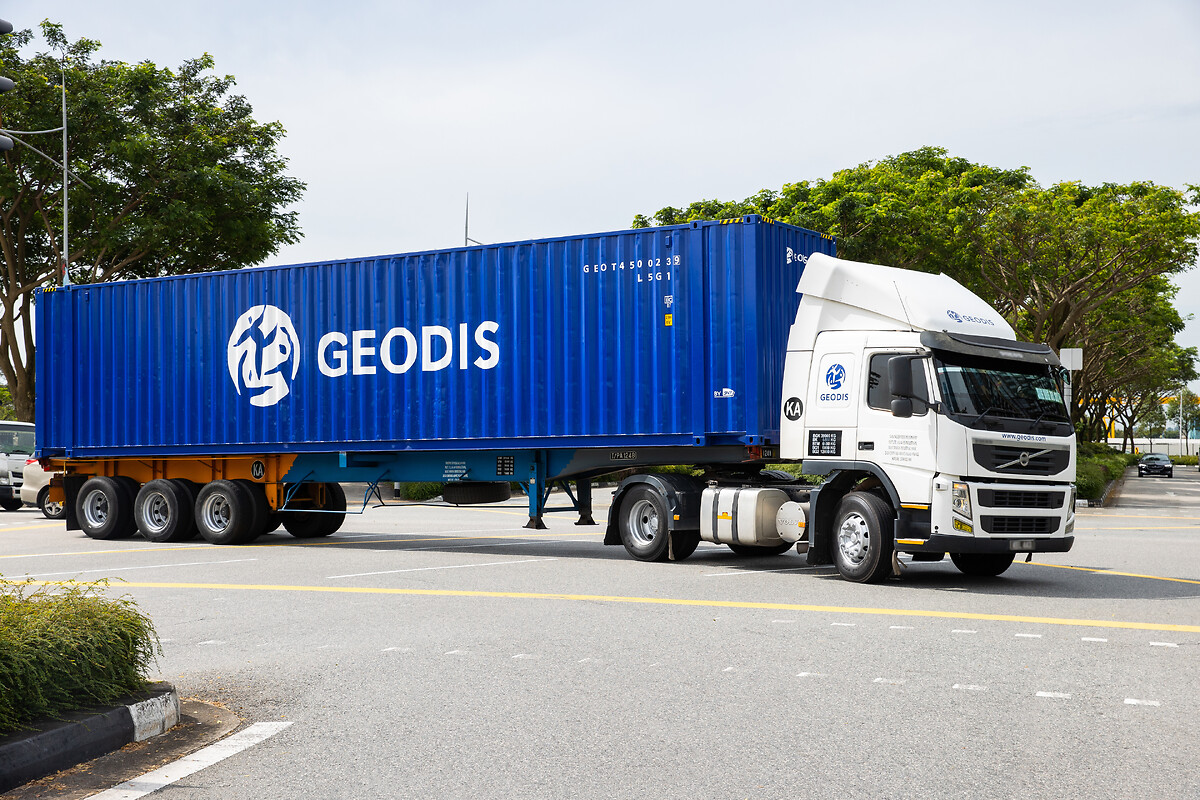 Camion GEODIS à Singapour
