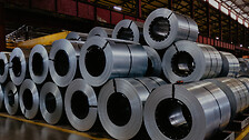 Rolls of galvanized steel sheet
