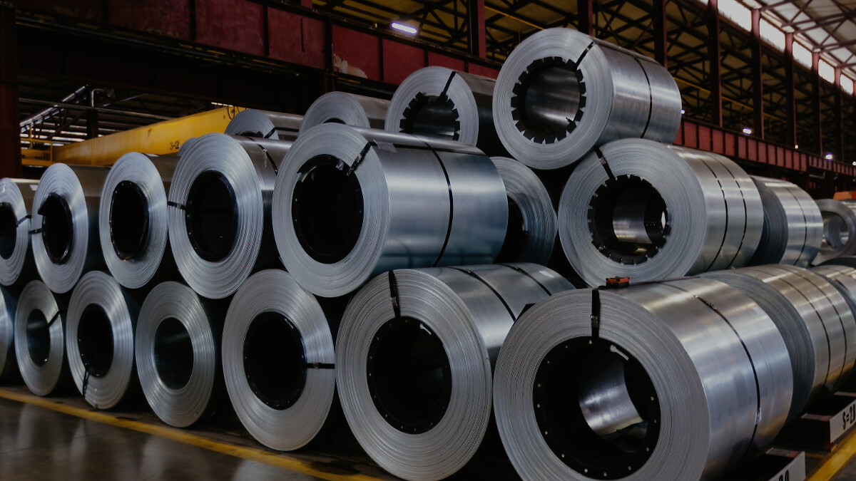 Rolls of galvanized steel sheet