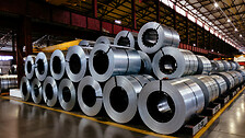 Rolls of galvanized steel sheet