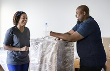 Couple moving into new house