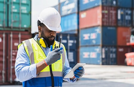 man_walkie_talkie_port_containers_phone