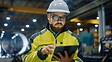 Warehouse and logistics workers using technology