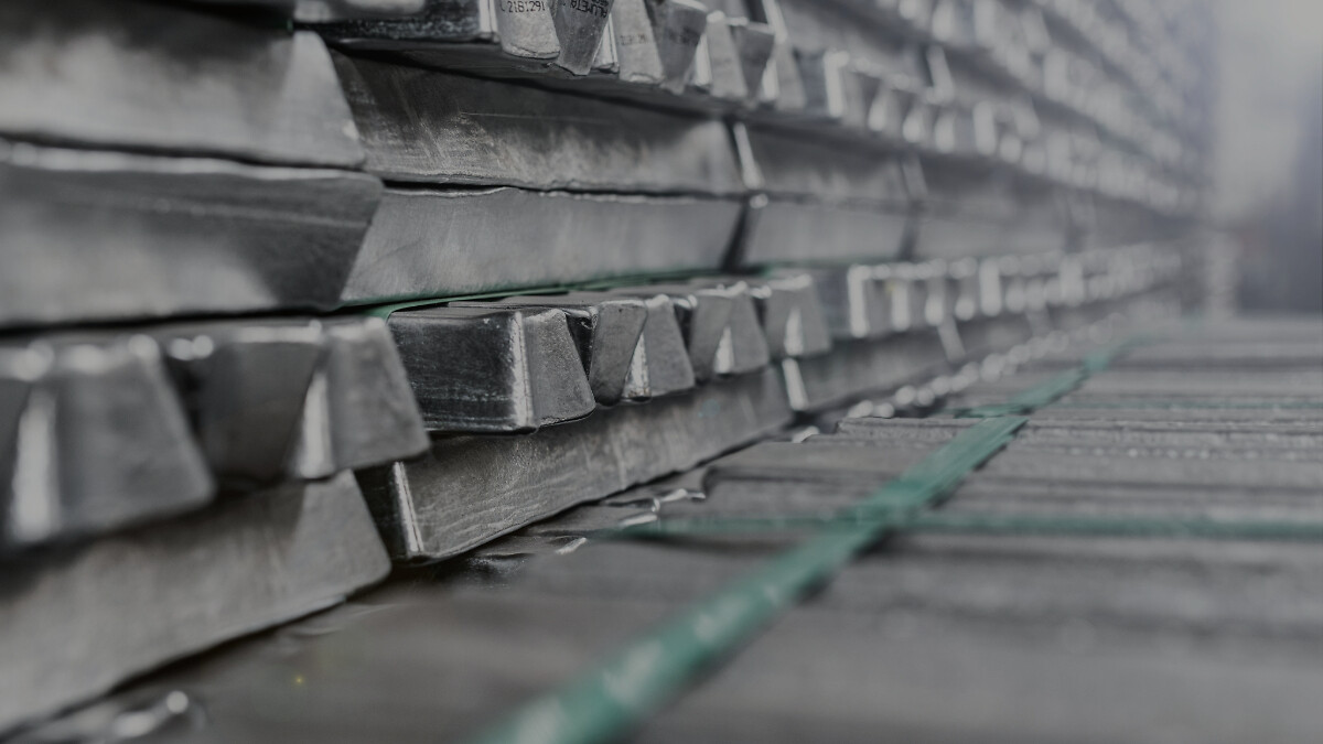 Aluminum ingots - aluminum - industrial production - material pile