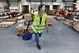 Dock operator preparing a load