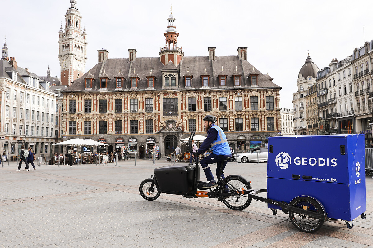 Livraison à vélo au centre ville de Lille