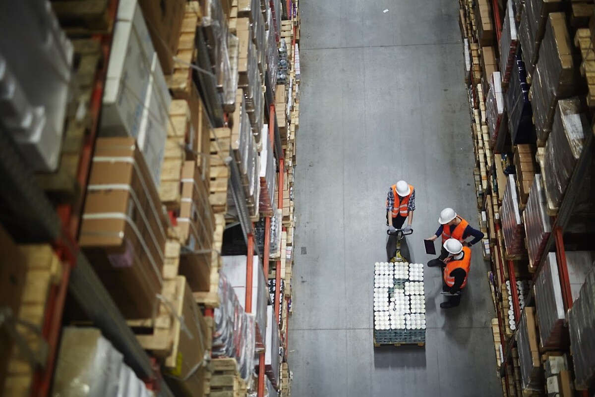 Warehouse shelving and products