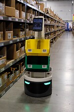Autonomous vehicles and collaborative robots locus for warehouses