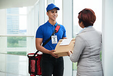 Bringing package to office