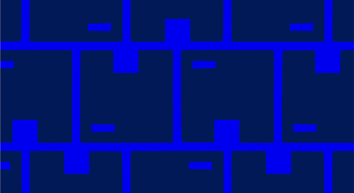 Abstract blue crosshatch pattern