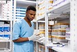 Medical professionals with healthcare products
